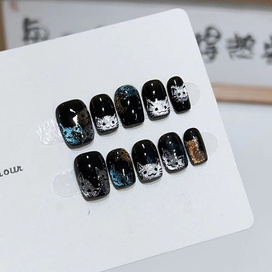 Cute Cat Press On Nails