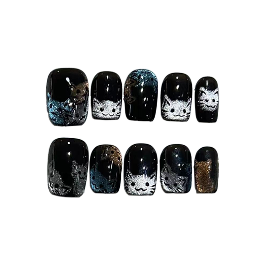 Cute Cat Press On Nails