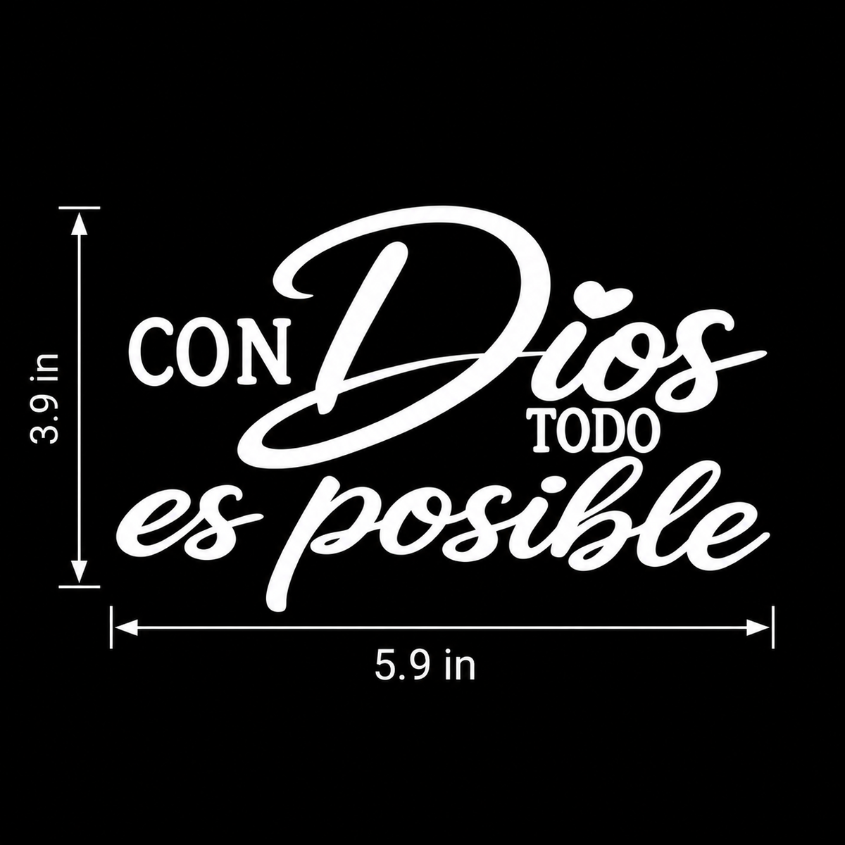 Con Dios Todo Es Posible Spanish Christian Car