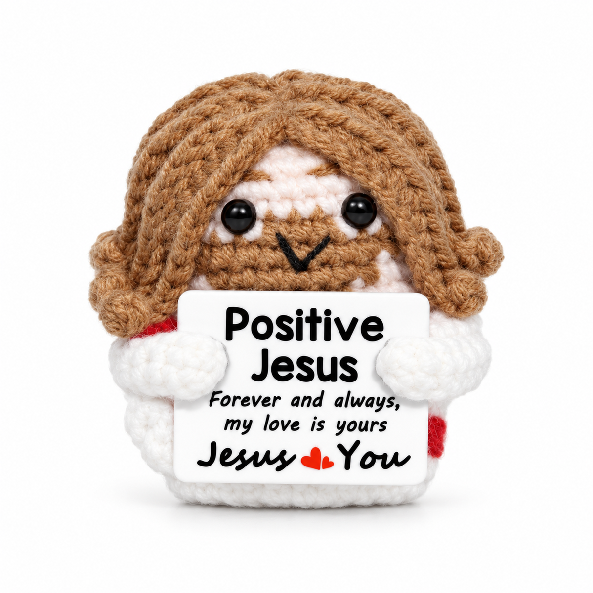 Positive Jesus Pocket Crochet Doll