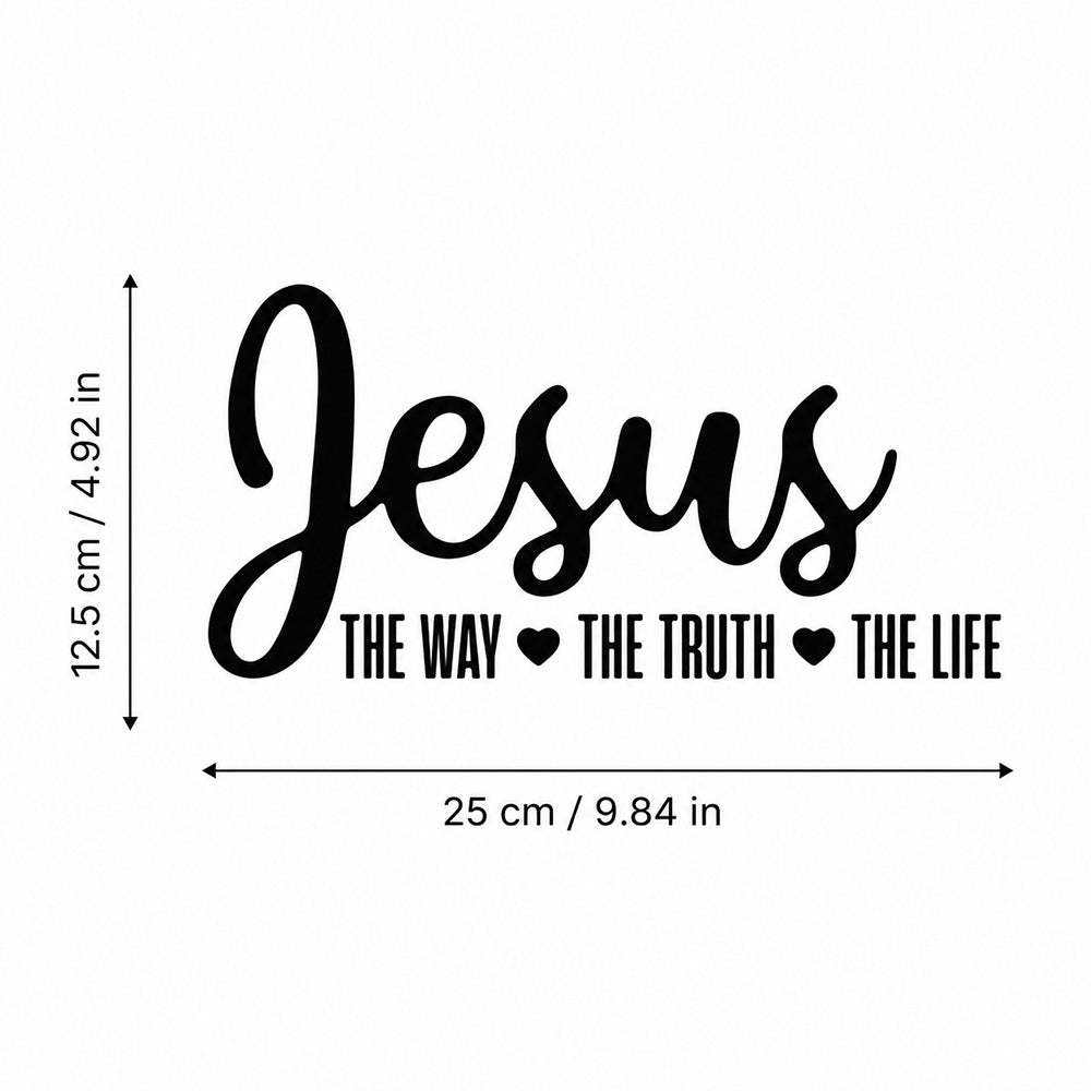 Jesus The Way The Truth The Life Car Decal