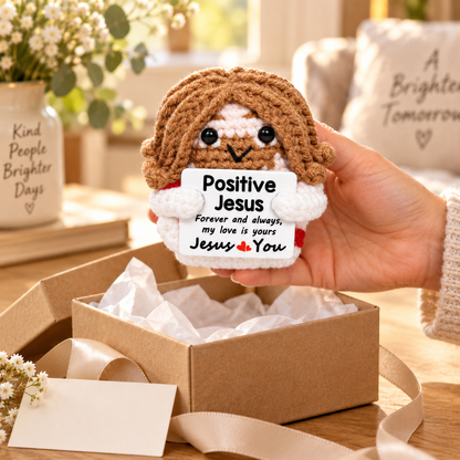 Positive Jesus Pocket Crochet Doll