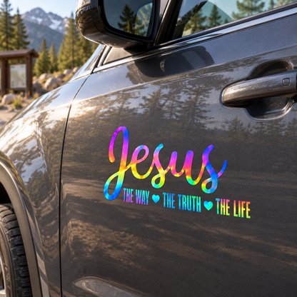 Jesus The Way The Truth The Life Car Decal